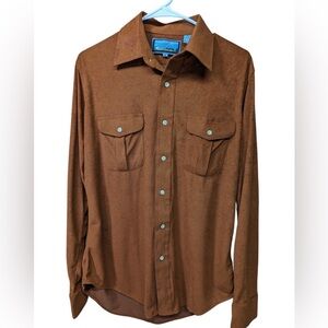 Vintage Fieldmaster burnt orange / rustic colored button down shirt size M